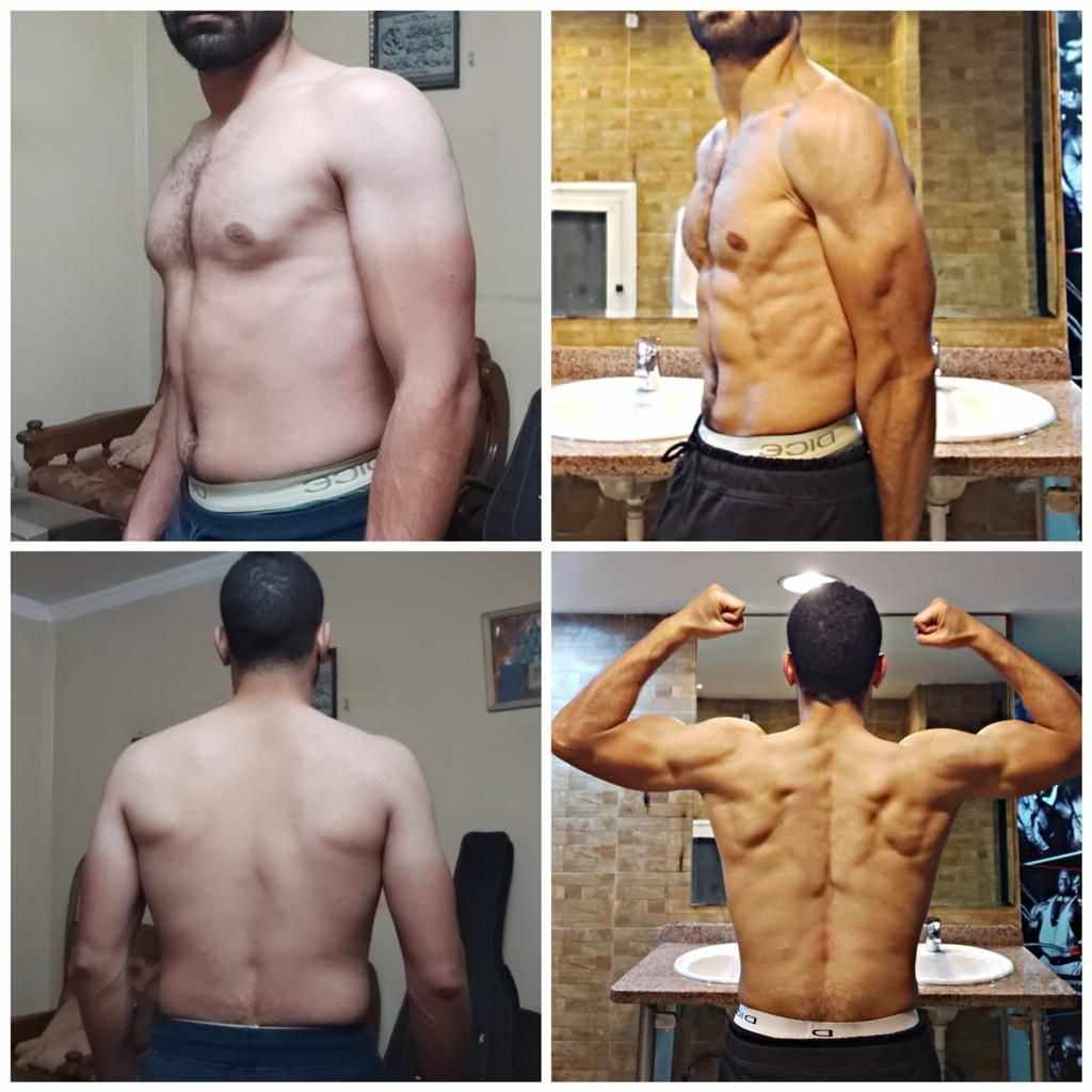 Before and after transformation for Ameer M.
