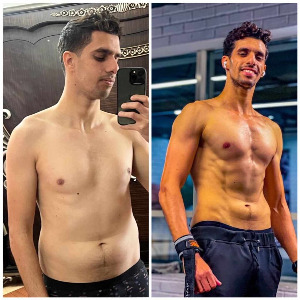 Before and after transformation for Amr Samy