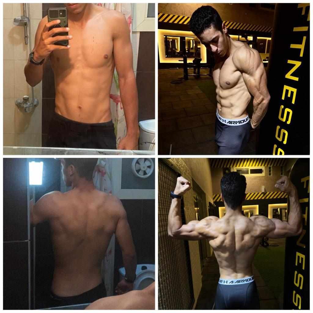 Before and after transformation for Hossam Ahmed